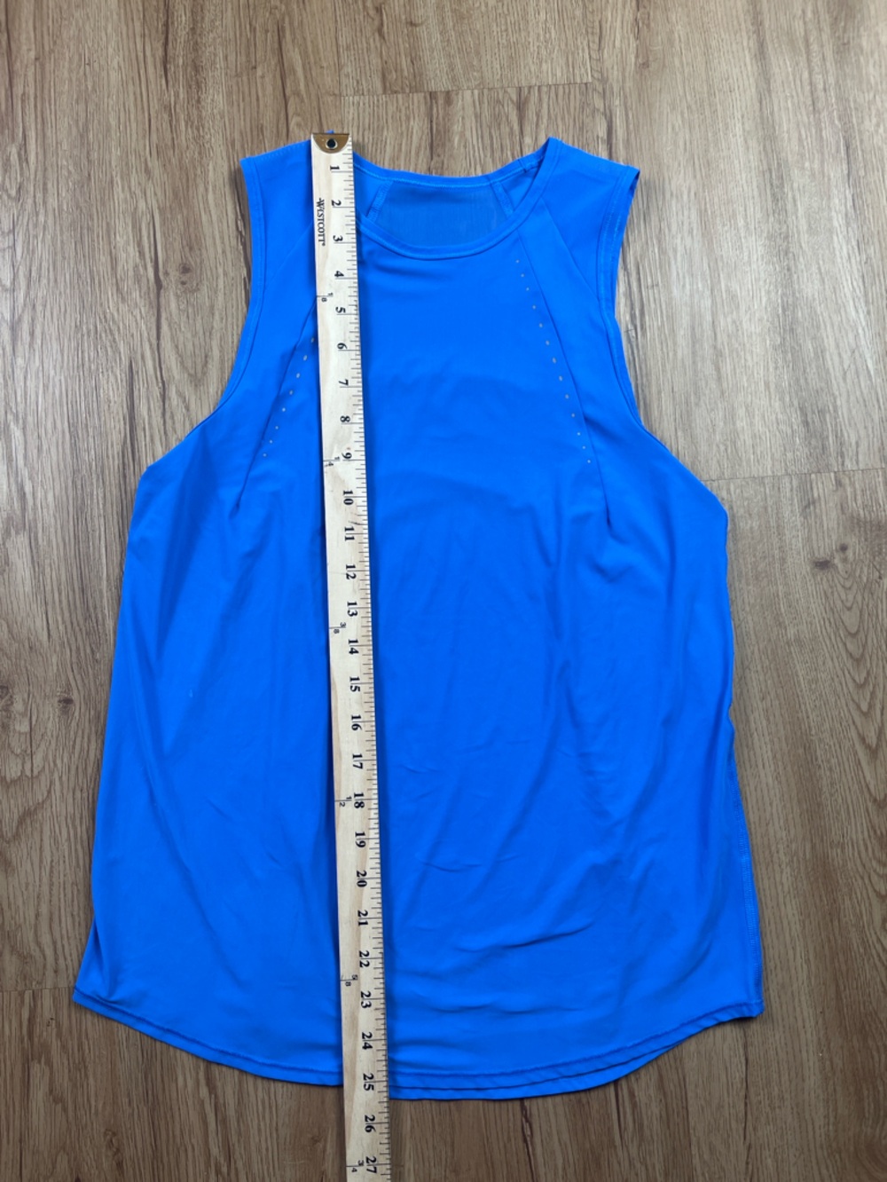 Lululemon Blue Mesh Running Tank Top Relaxed Fit Size M 6 8